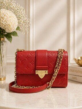 Authentic Louis Vuitton Saint Sulpice BB Monogram Empreinte Chain Shoulder Bag